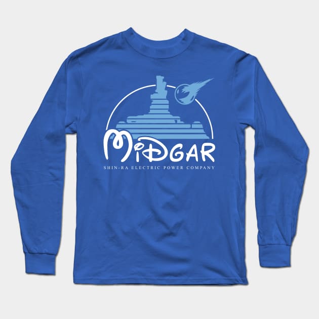 Midgar Long Sleeve T-Shirt by demonigote